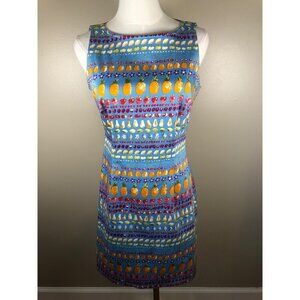Harold's Sleeveless Fruit Print Cotton Blend Shift Dress Size 4